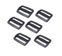 BAIWOAK Cursore a tri scorrevoli 50 mm In Plastica Forte Tri Glide Scorrevoli Regolabile Fibbia Scorrevole Cinghia Cursori Regolatori per Zaino Cintura Cinghia 5,0 cm Nero