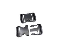 BAIWOAK Fibbia a sgancio laterale 15 mm/20 mm/25 mm/32 mm/38 mm/50 mm in plastica clip fibbia di ricambio per zaino fibbia di ricambio per cinturino, Nero, 50mm-2Sets