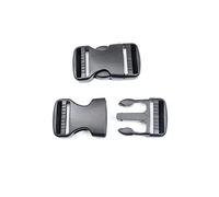 BAIWOAK Fibbia a sgancio laterale 15 mm/20 mm/25 mm/32 mm/38 mm/50 mm in plastica clip fibbia di ricambio per zaino fibbia di ricambio per cinturino, Nero, 32mm-2Sets