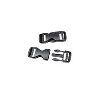 BAIWOAK Fibbia a sgancio laterale 15 mm/20 mm/25 mm/32 mm/38 mm/50 mm in plastica clip fibbia di ricambio per zaino fibbia di ricambio per cinturino, Nero, 20mm-2Sets