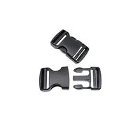 BAIWOAK Fibbie a sgancio laterale a sgancio rapido, larghezza 1,5 cm, confezione da 2 doppie clip regolabili senza bottoni a pressione, in plastica resistente, per cinghie in nylon