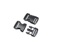 BAIWOAK Fibbie a sgancio laterale in plastica resistente con fibbia a clip di ricambio per zaino (32 mm, 2 set), Nero, 32 mm