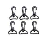 BAIWOAK Ganci a scatto in plastica, gancio girevole in plastica per cancello, gancio girevole girevole a scatto con fibbia per cinturino, Nero, 25mm/32mm/38mm/50mm