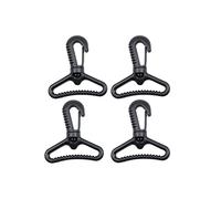 BAIWOAK Ganci a scatto in plastica, gancio girevole in plastica per cancello, gancio girevole girevole a scatto con fibbia per cinturino, Nero, 25mm/32mm/38mm/50mm