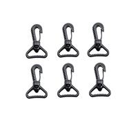 BAIWOAK Ganci a scatto in plastica, gancio girevole in plastica per cancello, gancio girevole girevole a scatto con fibbia per cinturino, Nero, 25mm/32mm/38mm/50mm