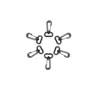 BAIWOAK Ganci a scatto in plastica, girevoli in plastica, gancio a scatto per cancello, gancio girevole per cinghia, Nero, 20mm