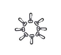 BAIWOAK Ganci a scatto in plastica, girevoli in plastica, gancio a scatto per cancello, gancio girevole per cinghia, Nero, 13mm to 15mm.