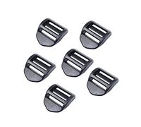 BAIWOAK Scorrimento per scaletta, 20 mm, 25 mm, 32 mm, 38 mm, 50 mm, in plastica per scaletta, chiusura regolabile, per zaino, tessitura, cinghie, borse, Nero