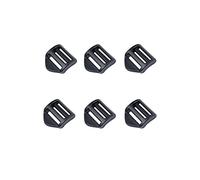 BAIWOAK Scorrimento per scaletta, 20 mm, 25 mm, 32 mm, 38 mm, 50 mm, in plastica per scaletta, chiusura regolabile, per zaino, tessitura, cinghie, borse, Nero