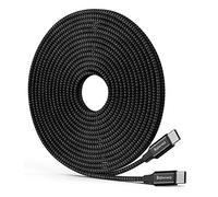 Baiwwa Extra Lungo Cavo USB C USB C 6M, PD 60W Cavo USB Type-C Ricarica Rapida per PS5 Controller, Switch, Samsung Galaxy Tab, MacBook, Pixel -Nero