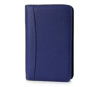 Baiyao Cartella portadocumenti formato A6 con cerniera, in similpelle, raccoglitore ad anelli, blocco note aziendale con calcolatrice