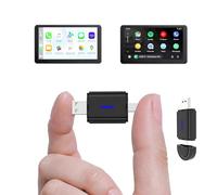 BAIYAODIAN 2 in 1 Carplay e adattatore Android Auto, fabbrica di conversione wireless Carplay cablato per veicoli USB Type-C plug-and-play con Carplay su iOS 10 + e Android 11 + sistemi