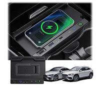 BAIYITONGDA Caricabatteria da Auto Wireless per Mercedes-Benz GLA/AMG/CLA GLB/Gal 2020-2023 Pannello Accessori Console Centrale, 15W Caricatore per Telefono a Ricarica Rapida