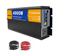 BAIYITONGDA Inverter a Onda sinusoidale Pura da 12V 24V 48V 60V 72V 2000 Watt, Potenza di Picco 4000W, Inverter da 12V a 72V CC a 110V, 240V CA, Inverter Solare per Veicoli, Famiglie,Dc 24v,AC 110V