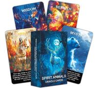 BAIYOOBAI Carte Oracle per intuizione, guida e connessione spirituale Oracle Cards per principianti, un mazzo mistico con potenti totem animali per crescita personale e intuizione