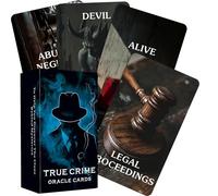 BAIYOOBAI True Crime Clues Oracle Cards, Conspiracy Oracle Deck, 80 carte Oracle Cards per principianti, giocattoli per predire la fortuna