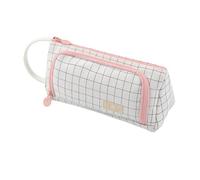 BAIYSFFG 1 astuccio per penne di grande capacità, astuccio semplice per cancelleria, scuola, università, ufficio, organizer per adolescenti, ragazze, adulti, studenti, Plaid nero., No