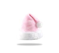 BAIYSFFG Cappello di Babbo Natale, cappello di Babbo Natale in velluto rosso, comodo, extra spesso, classico, per le vacanze, per bambini e adulti, per feste di Natale e Capodanno (rosa-bambino)