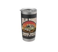 Baja Bound Surf Trip Messico Tramonto Bicchiere termico in acciaio inox doppia parete