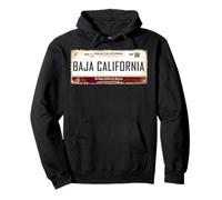 Baja California Mexicali License Plate Mexicans Souvenir Felpa con Cappuccio