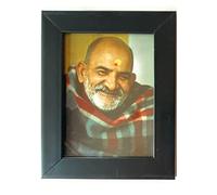 Bajaj Creations Neem Karoli Baba Cornice portafoto religiosa per mandir e decorazione da parete (15,2 x 20,3 cm (piccola), legno ingegnerizzato, multicolore