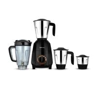 Bajaj Rex Dlx Ninja Series 4 Jar 750W Mixer Grinder | Lame DuraCut | 4 barattoli in acciaio inox | Macinazione a secco e a umido | Garanzia 2 anni 【Nero/Marrone】