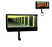Bajbumgn Gancio portachiavi per garage, supporto da parete per portachiavi per auto con tunnel 3D, organizer luminoso per l'ingresso del garage, per gli amanti delle auto