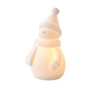 Bajbumgn Statuine Illuminate Di Pupazzo Di Neve Natalizio,Decorazioni Natalizie In Ceramica Con Luci - Decorazione Casa Per Ringraziamento Aula Compleanno Scuola Soggiorno Ufficio