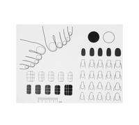 Bajbumgn Tappetino per manicure in silicone, Tappetino per colorare le unghie, Tappetino per esercitazioni per decalcomanie per unghie, Tappetino guida per adesivi per unghie