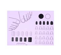Bajbumgn Tappetino per manicure in silicone, Tappetino per colorare le unghie, Tappetino per esercitazioni per decalcomanie per unghie, Tappetino guida per adesivi per unghie