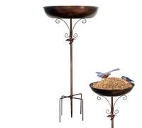 Bajbumgn Vasca Per Uccelli Da Esterno, Mangiatoia Da Esterno Per Prato, Ciotola In Metallo Decorativa Per Cortile Terrazzo Balcone E Spazi Esterni
