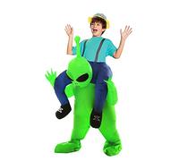 BAJENA, Costume carry people da alieno verde, per bambini, per Halloween, costume divertente cosplay per festa di carnevale, dimensioni 120-150 cm