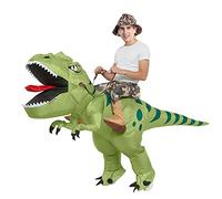 BAJENA Costume da dinosauro, costume gonfiabile Dino a cavallo su un giocattolo gonfiabile di dinosauro per feste di Halloween Compleanno Cosplay POELOFIRMX QTICDONAIWADS Unisex (Erwachsene)
