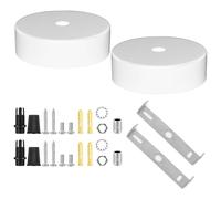 Bajiuxhfei 2 Pezzi Rosone Lampadario Soffitto, Rosone Soffitto, Rosoni Lampadario in Metallo, Lampada a Baldacchino, Coprifilo per Rosone a Soffitto, per Soggiorno, Corridoio, Lampadario da Cucina