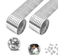 Bajiuxhfei 3200 Pezzis Mini Specchio Mosaico Vetro, Mini Piastrelle Autoadesive Quadrate, Tessere Mosaico a Specchio Quadrato, per Cucina, Bagno, Ristorante, Hotel (Argentato)