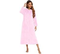 BaJooruly Women's Flannel Pajama Set Long Sleeve Zip-Up Front, Cozy Soft Winter Warm Sleepwear & Loungewear(XXL,J5)