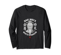 Bak Mei Il Sopracciglio Bianco Grandmaster Kung Fu Maglia a Manica