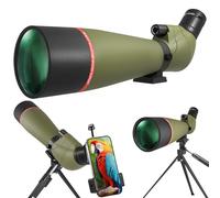 BAK4 - Cannocchiale impermeabile per birdwatching, 20-60 x 80 cm, cannocchiale impermeabile per bersaglio, osservazione fauna selvatica, escursionismo, campeggio, telescopio HD con treppiede, supporto