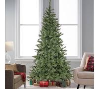 Bakaji Albero di Natale 210 cm Super Folto Pino Supreme Verde Base a Croce in Ferro Pieghevole, Folto Realistico Colore Verde Rami Uncino Facile Montaggio e Ignifugo