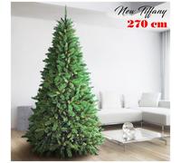 BAKAJI - Albero Di Natale 270cm New Tiffany Super Folto 2243 Rami Pino Verde Base A Croce