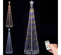 BAKAJI Albero di Natale Luminoso 280 CM Led Luci con Giochi di Luce Struttura in Metallo Decorazione Natalizia Design Minimal Artificiale Arredamento Natalizio Addobbo (Multicolore 753 LED)