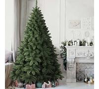 BAKAJI Albero di Natale Piccadilly King Super Folto, Molto Pieno, Rami Pino Verde, Base Ferro Croce, Altissima Qualità Rami Apribili, Montaggio Semplice, Foltissimo Decorazioni Natalizie (150 cm)