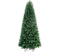 Bakaji Albero Di Natale SLIM Molto Folto Nuova Versione Pino Dei Sogni Ecologico e Ignifugo Con Base a Croce In Ferro Pieghevole Apertura a Stella Verde (Verde Pino dei Sogni, 150)