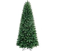 Bakaji Albero Di Natale SLIM Molto Folto Nuova Versione Pino Dei Sogni Ecologico e Ignifugo Con Base a Croce In Ferro Pieghevole Apertura a Stella Verde (Verde Pino dei Sogni, 240)