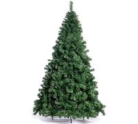 Albero Di Natale 210 cm Gran Sasso Super Folto 1417 Rami Pino Verde Base a Croce