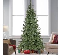 BAKAJI Albero di Natale Supreme Super Folto, Molto Pieno, Rami Pino Verde, Base Ferro Croce, Altissima Qualità Montaggio Semplice con Rami ad Innesto, Foltissimo Decorazioni Natalizie (210 cm)