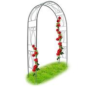 BAKAJI Arco Da Giardino Supporto Per Rose Piante Rampicanti In Metallo 153 x 35 x 233H cm Colore Verde Scuro