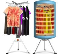 Bakaji Asciugabiancheria Elettrico a Pallone Asciugatrice Stendino Asciuga Biancheria ad Aria Calda Potenza 1000 W con Timer 180 min e Doppia Ventilazione Dimensione 150 x 65 cm