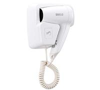 Bakaji Asciugacapelli da Parete Muro Phon Asciuga Capelli Bagno Potenza 1100W Velocità Selezionabile Colore Bianco per Casa Hotel (2 Velocità)