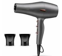 BAKAJI Asciugacapelli Professionale Stylist, Phon con Accessori Doppio Concentratore Styling, Asciugatura Capelli Rapida ed Efficiente, Funzione Aria Fredda, Impugnatura Ergonomica e Leggera